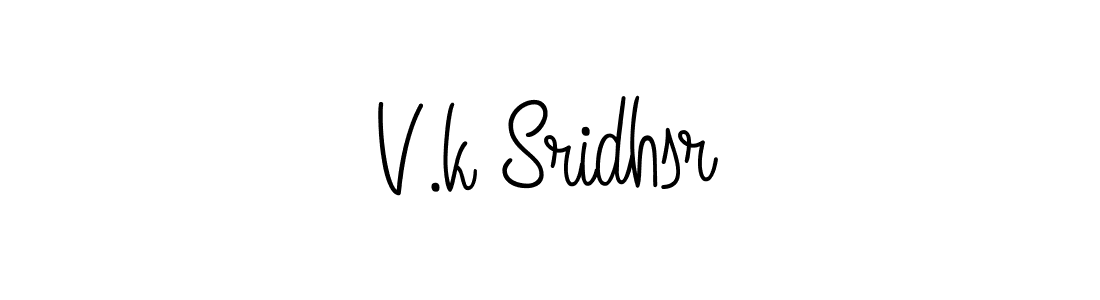 Check out images of Autograph of V.k Sridhsr name. Actor V.k Sridhsr Signature Style. Angelique-Rose-font-FFP is a professional sign style online. V.k Sridhsr signature style 5 images and pictures png