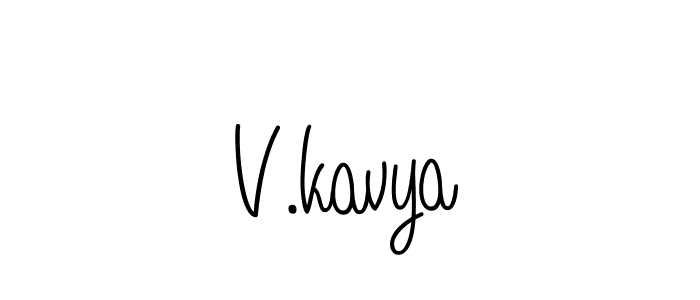 You should practise on your own different ways (Angelique-Rose-font-FFP) to write your name (V.kavya) in signature. don't let someone else do it for you. V.kavya signature style 5 images and pictures png