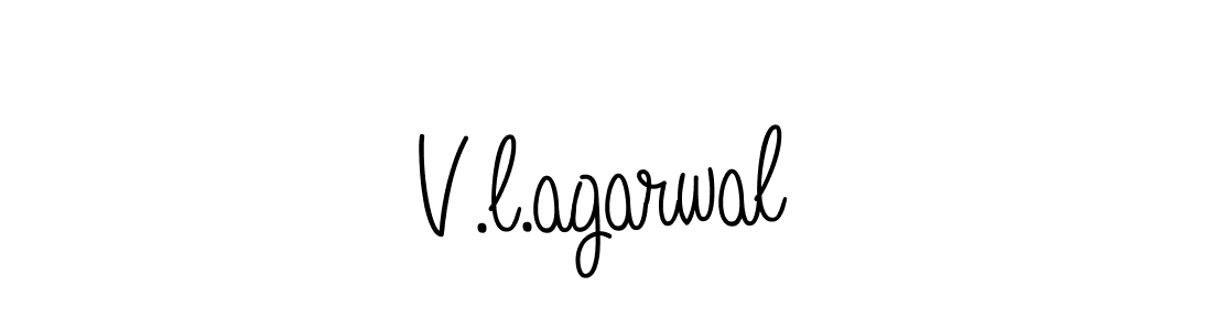 Make a beautiful signature design for name V.l.agarwal. With this signature (Angelique-Rose-font-FFP) style, you can create a handwritten signature for free. V.l.agarwal signature style 5 images and pictures png