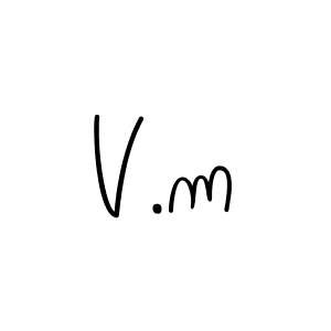 Create a beautiful signature design for name V.m. With this signature (Angelique-Rose-font-FFP) fonts, you can make a handwritten signature for free. V.m signature style 5 images and pictures png