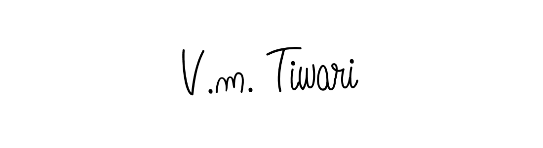 V.m. Tiwari stylish signature style. Best Handwritten Sign (Angelique-Rose-font-FFP) for my name. Handwritten Signature Collection Ideas for my name V.m. Tiwari. V.m. Tiwari signature style 5 images and pictures png