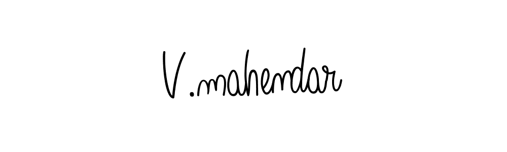 V.mahendar stylish signature style. Best Handwritten Sign (Angelique-Rose-font-FFP) for my name. Handwritten Signature Collection Ideas for my name V.mahendar. V.mahendar signature style 5 images and pictures png