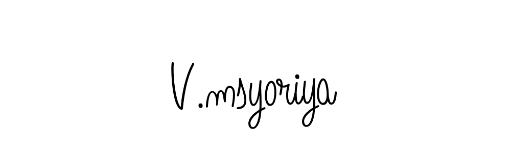 Design your own signature with our free online signature maker. With this signature software, you can create a handwritten (Angelique-Rose-font-FFP) signature for name V.msyoriya. V.msyoriya signature style 5 images and pictures png