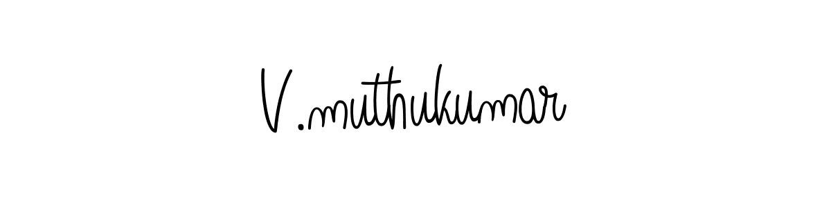 Use a signature maker to create a handwritten signature online. With this signature software, you can design (Angelique-Rose-font-FFP) your own signature for name V.muthukumar. V.muthukumar signature style 5 images and pictures png