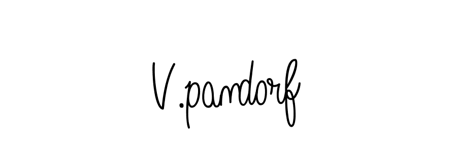 How to make V.pandorf signature? Angelique-Rose-font-FFP is a professional autograph style. Create handwritten signature for V.pandorf name. V.pandorf signature style 5 images and pictures png