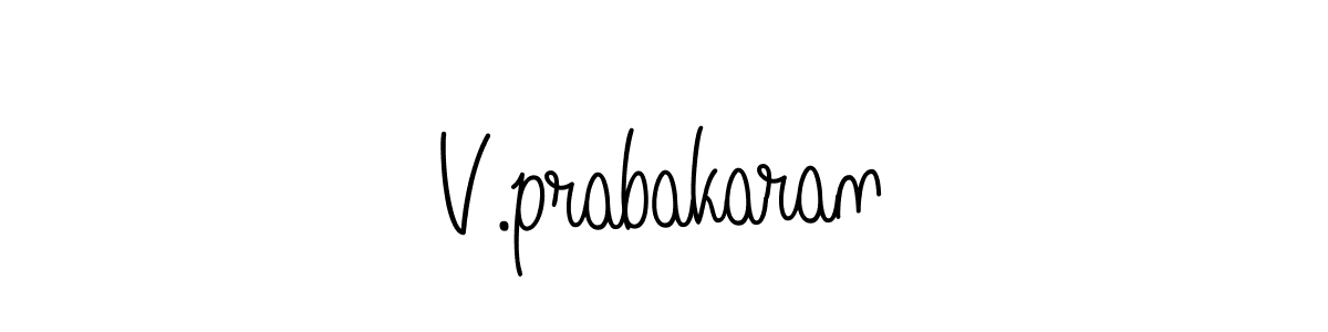 How to make V.prabakaran name signature. Use Angelique-Rose-font-FFP style for creating short signs online. This is the latest handwritten sign. V.prabakaran signature style 5 images and pictures png