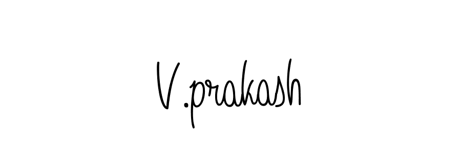 The best way (Angelique-Rose-font-FFP) to make a short signature is to pick only two or three words in your name. The name V.prakash include a total of six letters. For converting this name. V.prakash signature style 5 images and pictures png