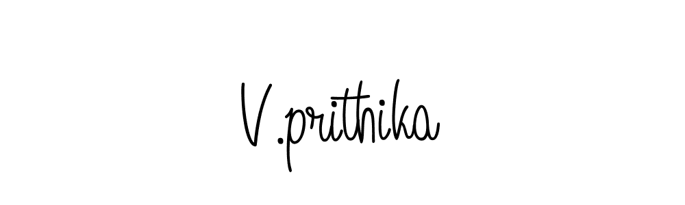 Make a beautiful signature design for name V.prithika. With this signature (Angelique-Rose-font-FFP) style, you can create a handwritten signature for free. V.prithika signature style 5 images and pictures png