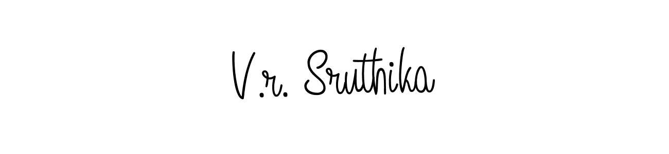 How to make V.r. Sruthika signature? Angelique-Rose-font-FFP is a professional autograph style. Create handwritten signature for V.r. Sruthika name. V.r. Sruthika signature style 5 images and pictures png