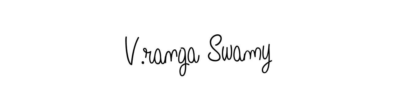 V.ranga Swamy stylish signature style. Best Handwritten Sign (Angelique-Rose-font-FFP) for my name. Handwritten Signature Collection Ideas for my name V.ranga Swamy. V.ranga Swamy signature style 5 images and pictures png