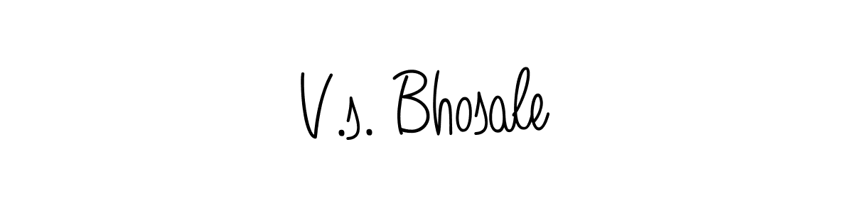 Create a beautiful signature design for name V.s. Bhosale. With this signature (Angelique-Rose-font-FFP) fonts, you can make a handwritten signature for free. V.s. Bhosale signature style 5 images and pictures png