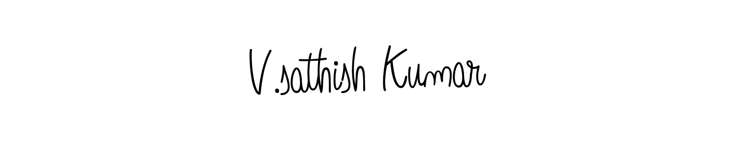 Similarly Angelique-Rose-font-FFP is the best handwritten signature design. Signature creator online .You can use it as an online autograph creator for name V.sathish Kumar. V.sathish Kumar signature style 5 images and pictures png