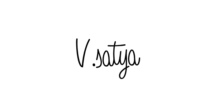 V.satya stylish signature style. Best Handwritten Sign (Angelique-Rose-font-FFP) for my name. Handwritten Signature Collection Ideas for my name V.satya. V.satya signature style 5 images and pictures png