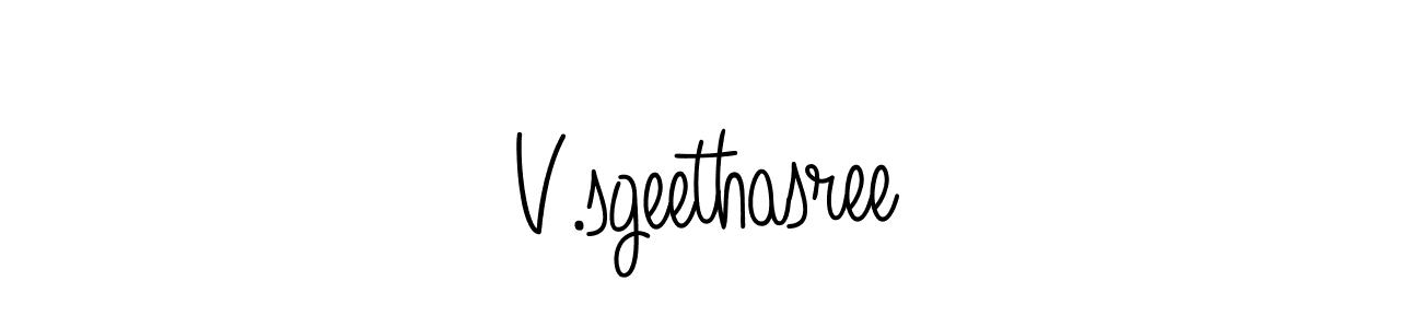 if you are searching for the best signature style for your name V.sgeethasree. so please give up your signature search. here we have designed multiple signature styles  using Angelique-Rose-font-FFP. V.sgeethasree signature style 5 images and pictures png