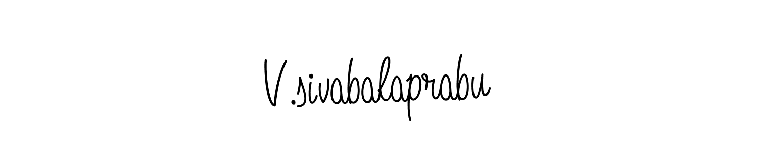 You should practise on your own different ways (Angelique-Rose-font-FFP) to write your name (V.sivabalaprabu) in signature. don't let someone else do it for you. V.sivabalaprabu signature style 5 images and pictures png