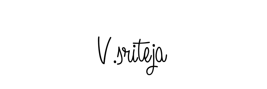 How to Draw V.sriteja signature style? Angelique-Rose-font-FFP is a latest design signature styles for name V.sriteja. V.sriteja signature style 5 images and pictures png