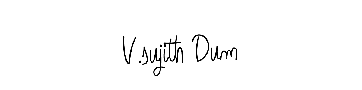 Check out images of Autograph of V.sujith Dum name. Actor V.sujith Dum Signature Style. Angelique-Rose-font-FFP is a professional sign style online. V.sujith Dum signature style 5 images and pictures png