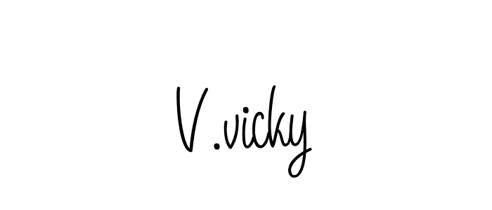 Also You can easily find your signature by using the search form. We will create V.vicky name handwritten signature images for you free of cost using Angelique-Rose-font-FFP sign style. V.vicky signature style 5 images and pictures png