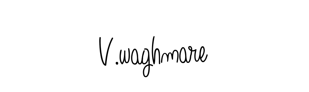 Design your own signature with our free online signature maker. With this signature software, you can create a handwritten (Angelique-Rose-font-FFP) signature for name V.waghmare. V.waghmare signature style 5 images and pictures png