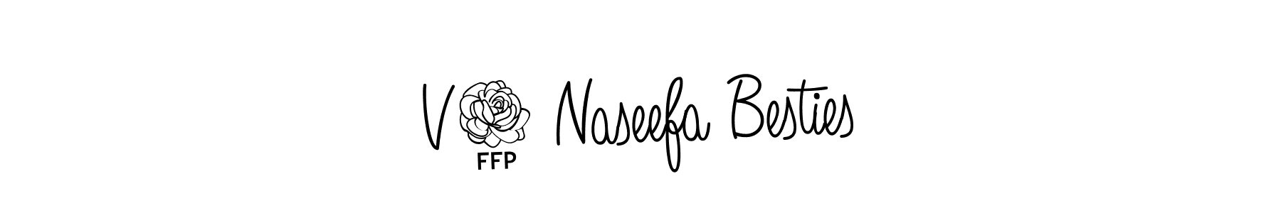 if you are searching for the best signature style for your name V3 Naseefa Besties. so please give up your signature search. here we have designed multiple signature styles  using Angelique-Rose-font-FFP. V3 Naseefa Besties signature style 5 images and pictures png