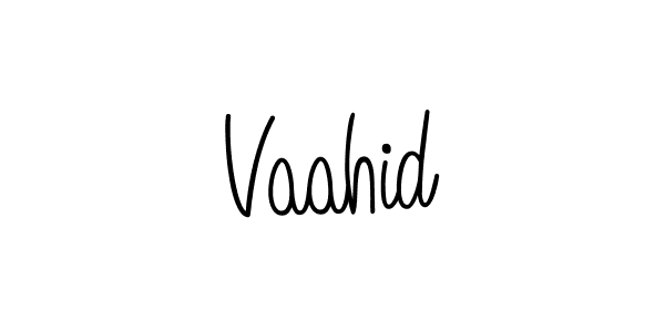 Use a signature maker to create a handwritten signature online. With this signature software, you can design (Angelique-Rose-font-FFP) your own signature for name Vaahid. Vaahid signature style 5 images and pictures png
