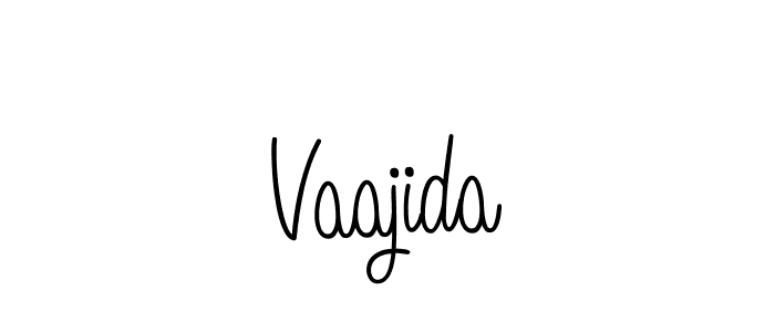 Use a signature maker to create a handwritten signature online. With this signature software, you can design (Angelique-Rose-font-FFP) your own signature for name Vaajida. Vaajida signature style 5 images and pictures png