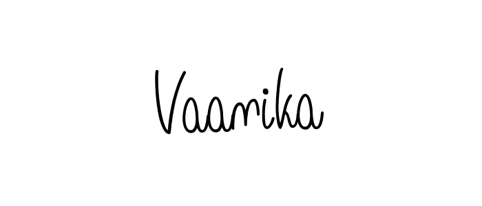 You should practise on your own different ways (Angelique-Rose-font-FFP) to write your name (Vaanika) in signature. don't let someone else do it for you. Vaanika signature style 5 images and pictures png