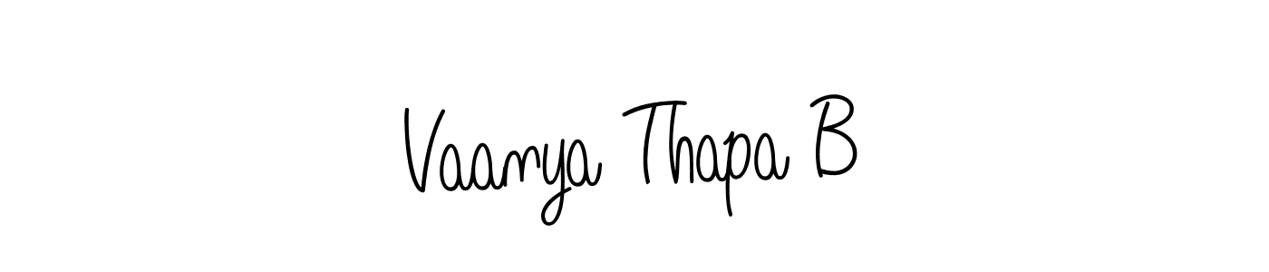 Create a beautiful signature design for name Vaanya Thapa B. With this signature (Angelique-Rose-font-FFP) fonts, you can make a handwritten signature for free. Vaanya Thapa B signature style 5 images and pictures png