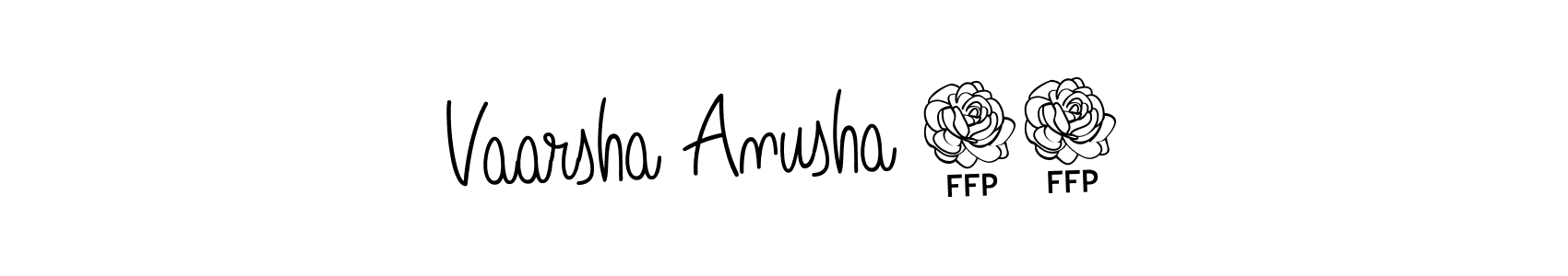 The best way (Angelique-Rose-font-FFP) to make a short signature is to pick only two or three words in your name. The name Vaarsha Anusha 24 include a total of six letters. For converting this name. Vaarsha Anusha 24 signature style 5 images and pictures png