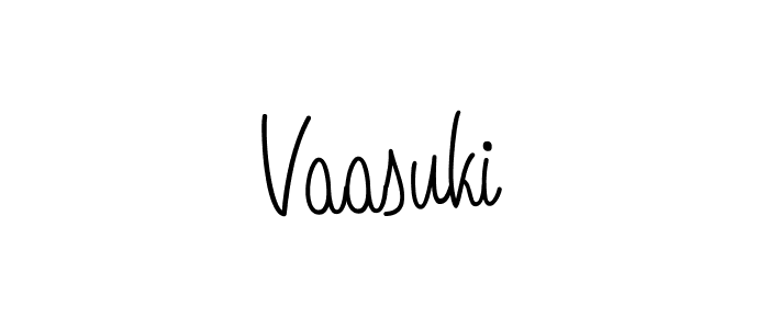 Use a signature maker to create a handwritten signature online. With this signature software, you can design (Angelique-Rose-font-FFP) your own signature for name Vaasuki. Vaasuki signature style 5 images and pictures png