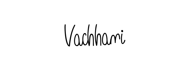 You should practise on your own different ways (Angelique-Rose-font-FFP) to write your name (Vachhani) in signature. don't let someone else do it for you. Vachhani signature style 5 images and pictures png
