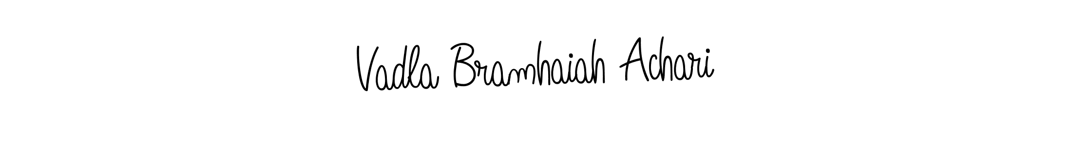 How to make Vadla Bramhaiah Achari name signature. Use Angelique-Rose-font-FFP style for creating short signs online. This is the latest handwritten sign. Vadla Bramhaiah Achari signature style 5 images and pictures png