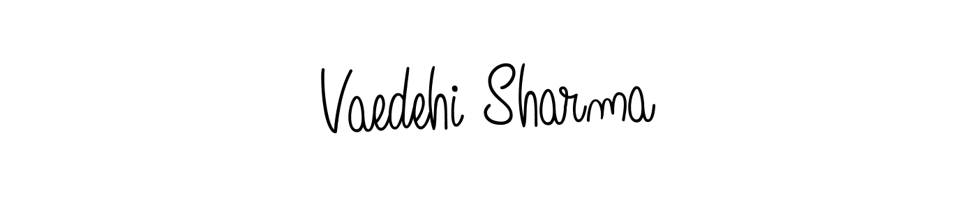 How to Draw Vaedehi Sharma signature style? Angelique-Rose-font-FFP is a latest design signature styles for name Vaedehi Sharma. Vaedehi Sharma signature style 5 images and pictures png