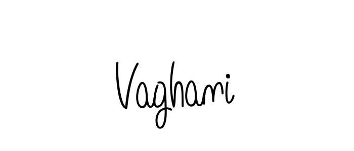 How to make Vaghani name signature. Use Angelique-Rose-font-FFP style for creating short signs online. This is the latest handwritten sign. Vaghani signature style 5 images and pictures png