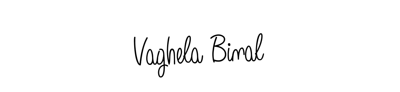 Vaghela Binal stylish signature style. Best Handwritten Sign (Angelique-Rose-font-FFP) for my name. Handwritten Signature Collection Ideas for my name Vaghela Binal. Vaghela Binal signature style 5 images and pictures png