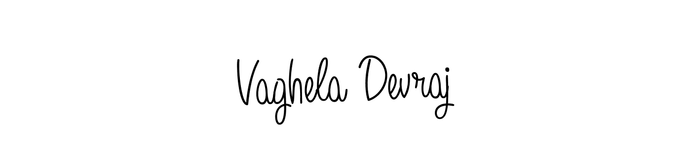 Design your own signature with our free online signature maker. With this signature software, you can create a handwritten (Angelique-Rose-font-FFP) signature for name Vaghela Devraj. Vaghela Devraj signature style 5 images and pictures png