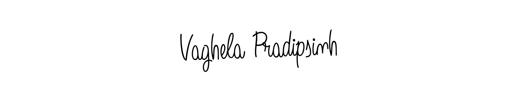 Design your own signature with our free online signature maker. With this signature software, you can create a handwritten (Angelique-Rose-font-FFP) signature for name Vaghela Pradipsinh. Vaghela Pradipsinh signature style 5 images and pictures png