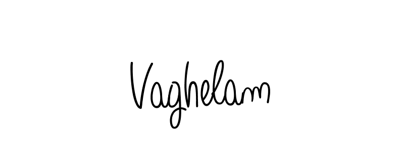 Vaghelam stylish signature style. Best Handwritten Sign (Angelique-Rose-font-FFP) for my name. Handwritten Signature Collection Ideas for my name Vaghelam. Vaghelam signature style 5 images and pictures png