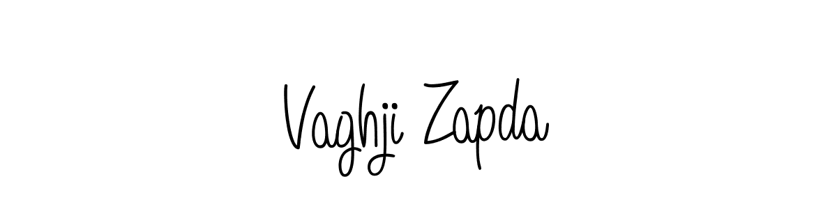 Create a beautiful signature design for name Vaghji Zapda. With this signature (Angelique-Rose-font-FFP) fonts, you can make a handwritten signature for free. Vaghji Zapda signature style 5 images and pictures png