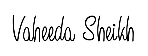 Create your official email sign-off with Vaheeda Sheikh name in Angelique-Rose-font-FFP style. Crisp, clean, and perfectly legible across all screens. Vaheeda Sheikh signature style 5 images and pictures png