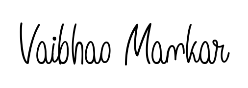 Create your official email sign-off with Vaibhao Mankar name in Angelique-Rose-font-FFP style. Crisp, clean, and perfectly legible across all screens. Vaibhao Mankar signature style 5 images and pictures png