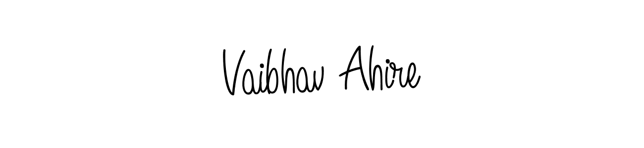 How to make Vaibhav Ahire name signature. Use Angelique-Rose-font-FFP style for creating short signs online. This is the latest handwritten sign. Vaibhav Ahire signature style 5 images and pictures png