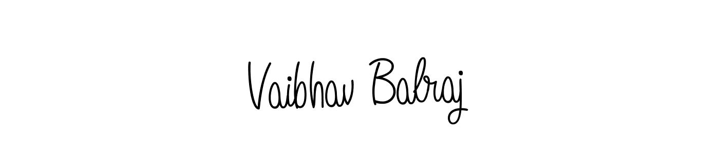 Also we have Vaibhav Balraj name is the best signature style. Create professional handwritten signature collection using Angelique-Rose-font-FFP autograph style. Vaibhav Balraj signature style 5 images and pictures png