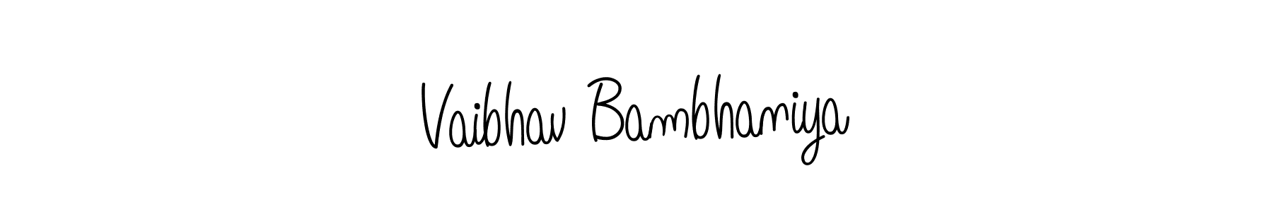 Vaibhav Bambhaniya stylish signature style. Best Handwritten Sign (Angelique-Rose-font-FFP) for my name. Handwritten Signature Collection Ideas for my name Vaibhav Bambhaniya. Vaibhav Bambhaniya signature style 5 images and pictures png