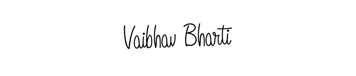 if you are searching for the best signature style for your name Vaibhav Bharti. so please give up your signature search. here we have designed multiple signature styles  using Angelique-Rose-font-FFP. Vaibhav Bharti signature style 5 images and pictures png
