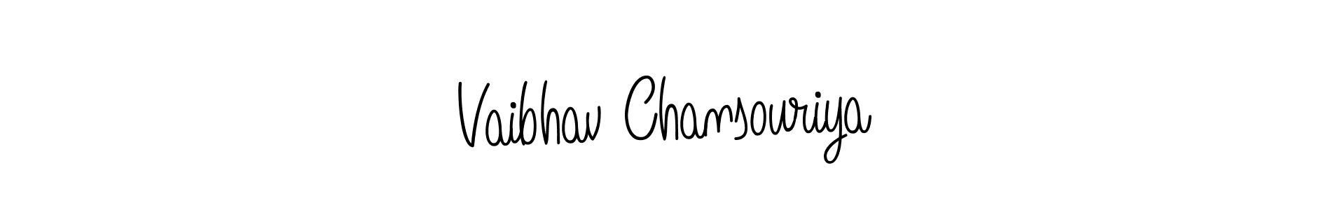 Vaibhav Chansouriya stylish signature style. Best Handwritten Sign (Angelique-Rose-font-FFP) for my name. Handwritten Signature Collection Ideas for my name Vaibhav Chansouriya. Vaibhav Chansouriya signature style 5 images and pictures png
