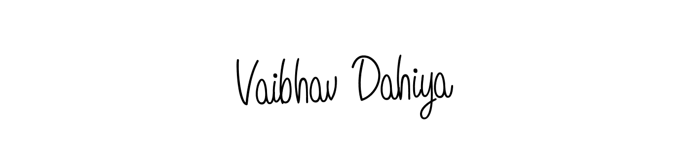 Design your own signature with our free online signature maker. With this signature software, you can create a handwritten (Angelique-Rose-font-FFP) signature for name Vaibhav Dahiya. Vaibhav Dahiya signature style 5 images and pictures png