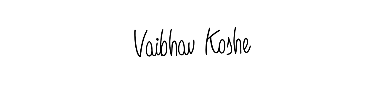 Make a beautiful signature design for name Vaibhav Koshe. With this signature (Angelique-Rose-font-FFP) style, you can create a handwritten signature for free. Vaibhav Koshe signature style 5 images and pictures png