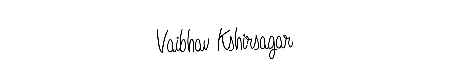 The best way (Angelique-Rose-font-FFP) to make a short signature is to pick only two or three words in your name. The name Vaibhav Kshirsagar include a total of six letters. For converting this name. Vaibhav Kshirsagar signature style 5 images and pictures png