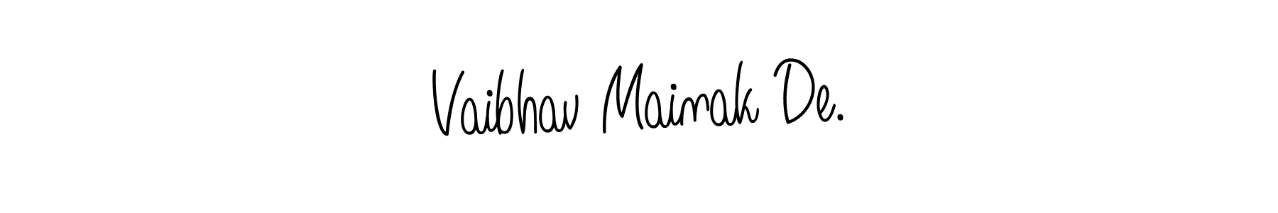 The best way (Angelique-Rose-font-FFP) to make a short signature is to pick only two or three words in your name. The name Vaibhav Mainak De. include a total of six letters. For converting this name. Vaibhav Mainak De. signature style 5 images and pictures png